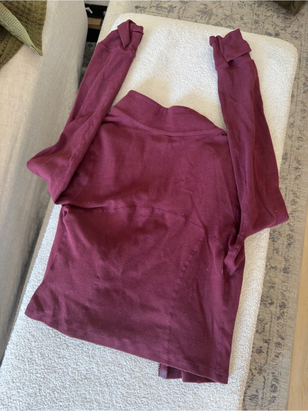 Layere Women's Burgundy ORGANIC COTTON JACKET - Picture 3 of 7